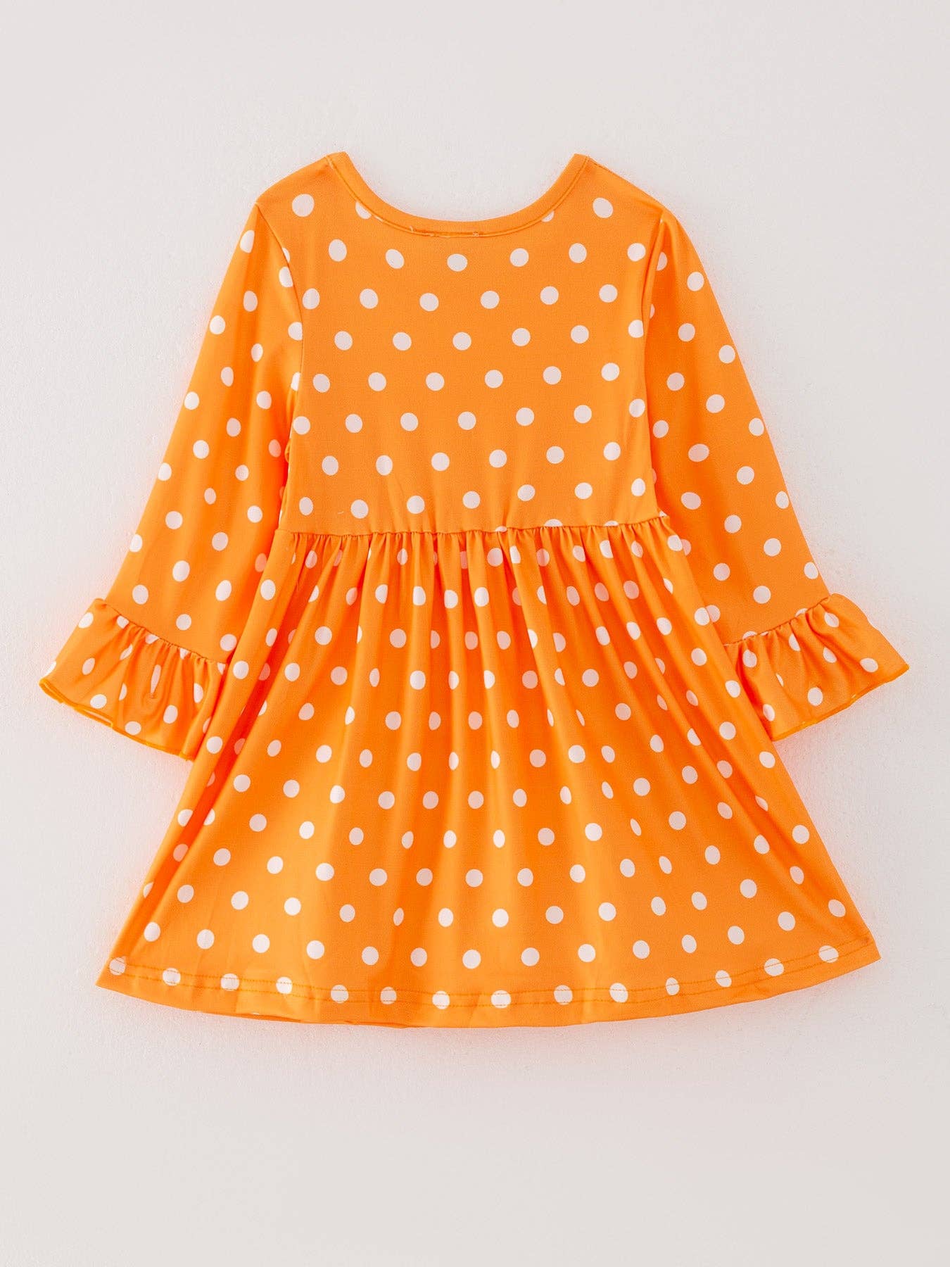 Fall Orange Polka Dot Dress