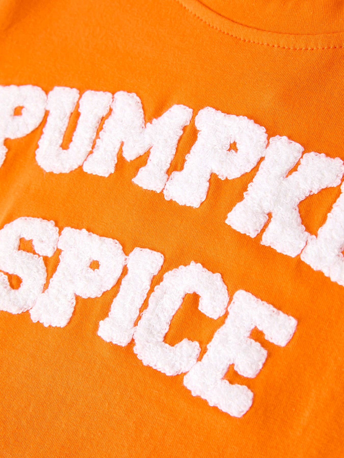 Fall "PUMPKIN SPICE" Chenille Patches Girls Set