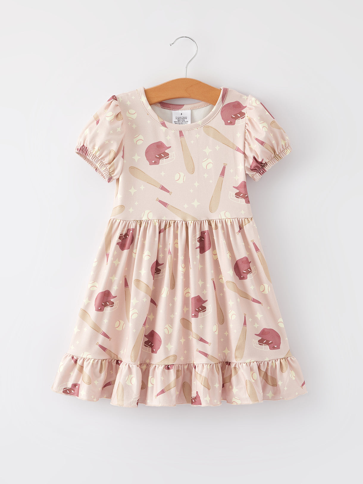 Baseball Light Pink Milk Silk Dress
