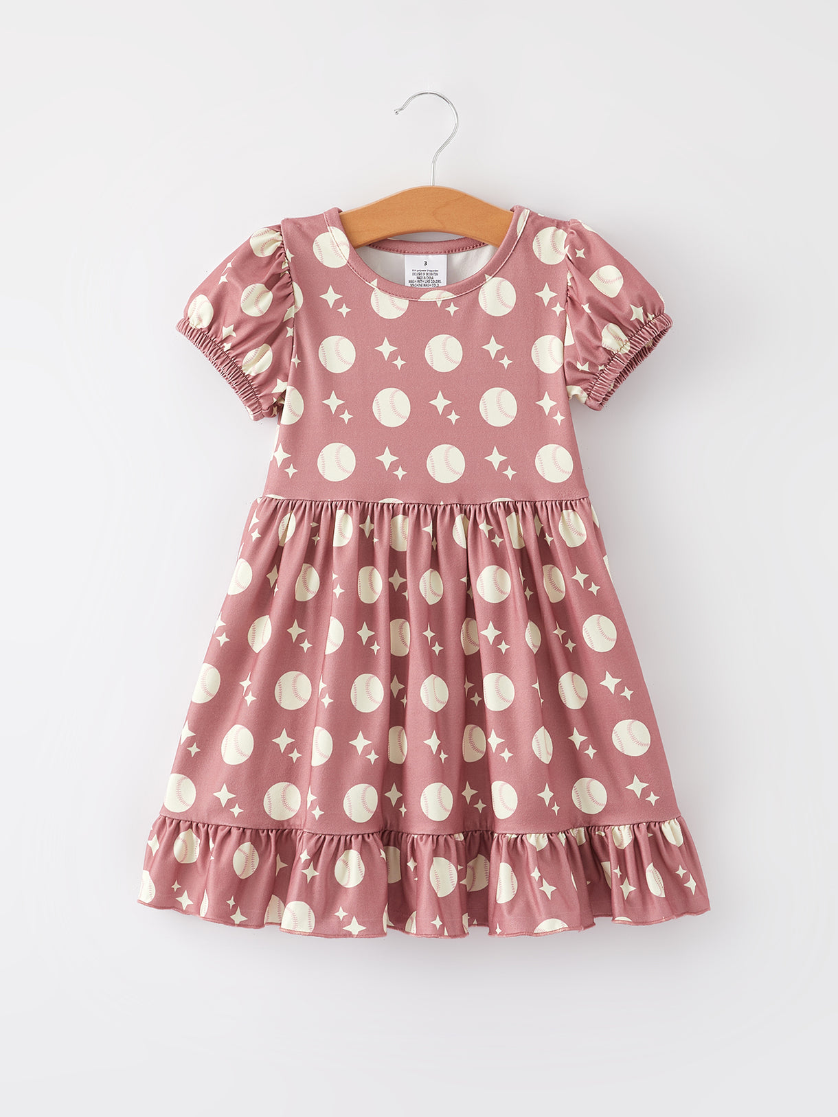 Baseball Rose Milk Silk Dress