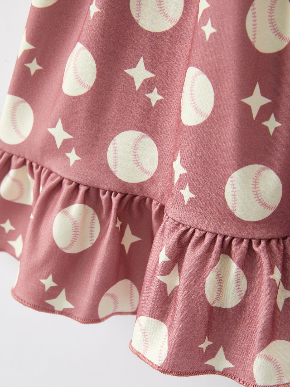 Baseball Rose Milk Silk Dress