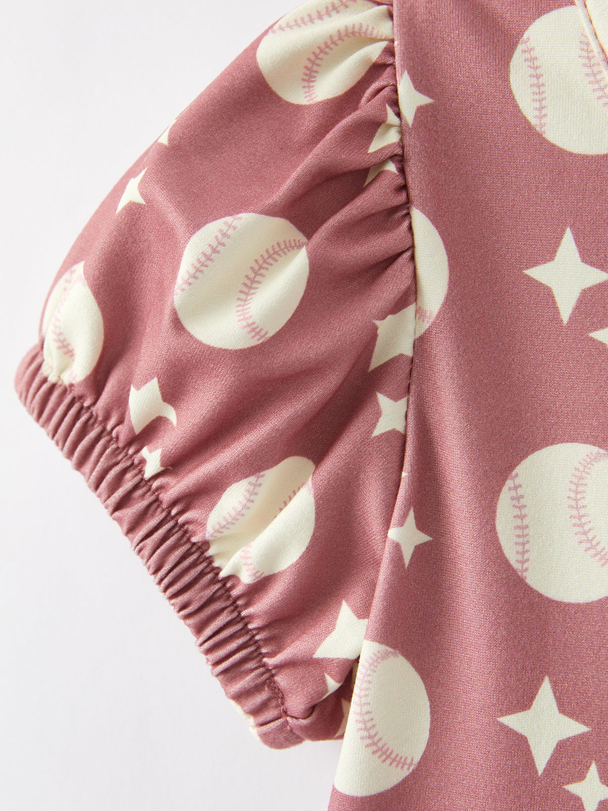 Baseball Rose Milk Silk Dress