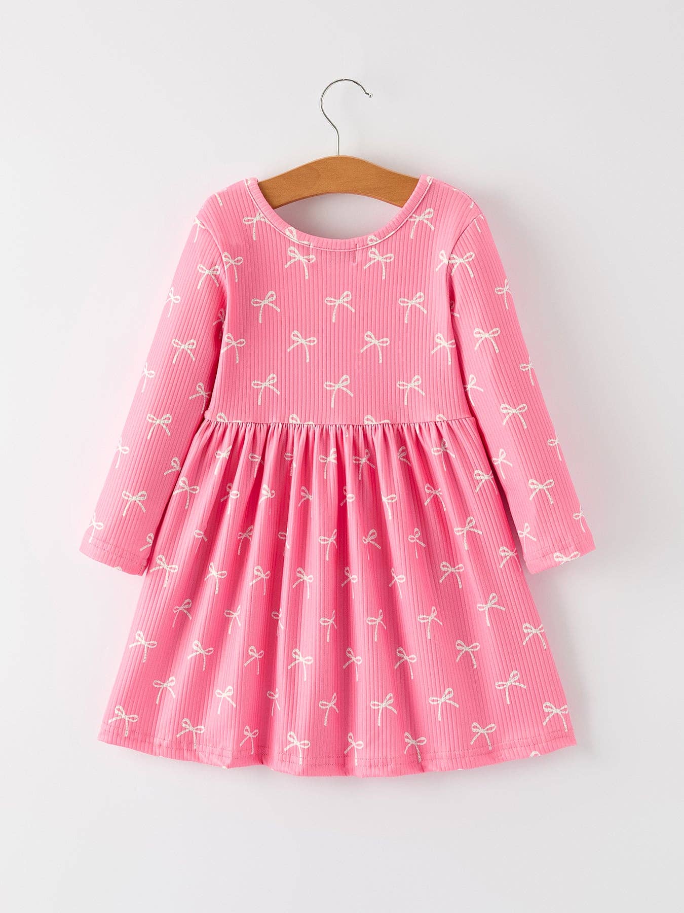 Pink Bow Girls Dress: Festive and Adorable Design
