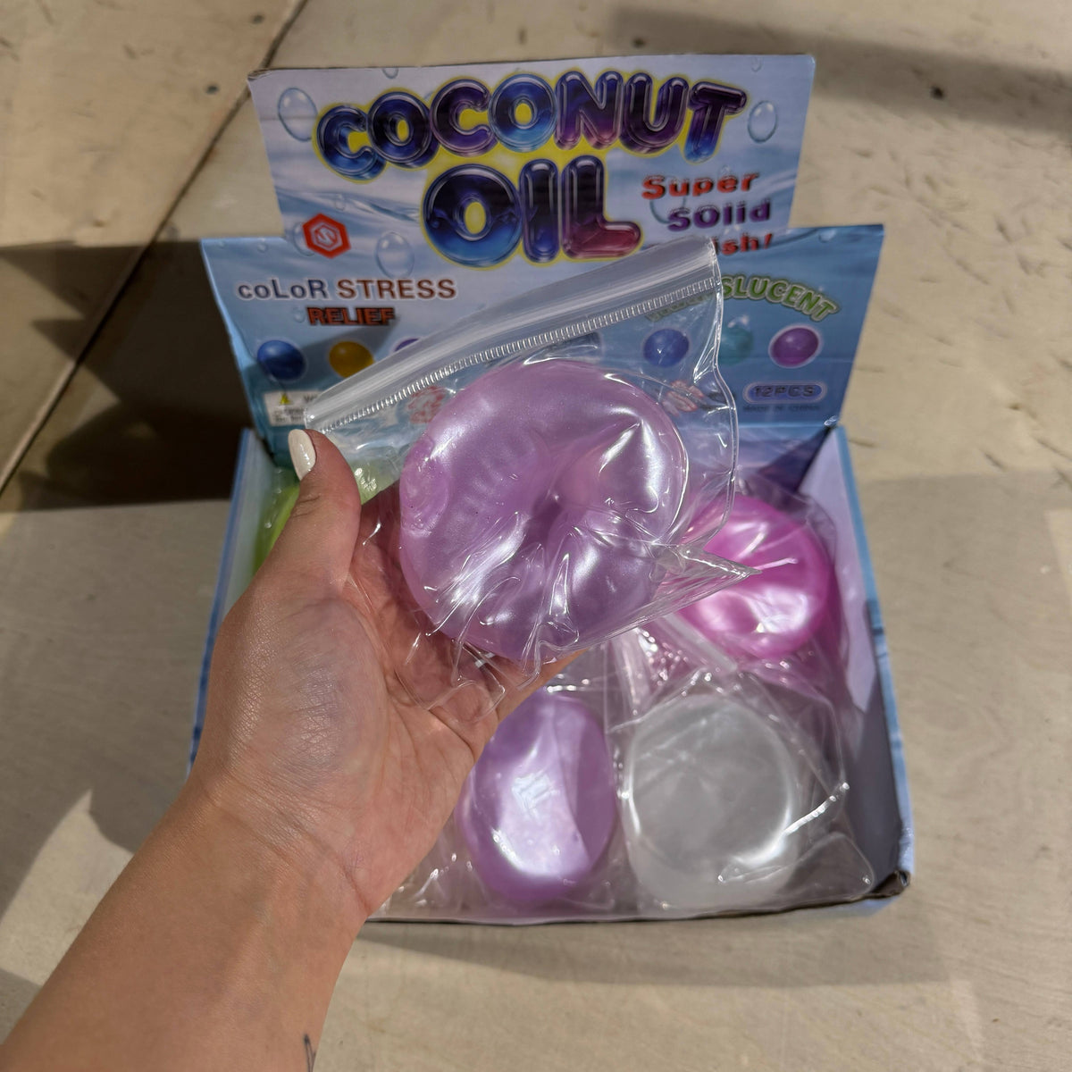 Coconut Oil Vaseline Metallic Round Ball Toy