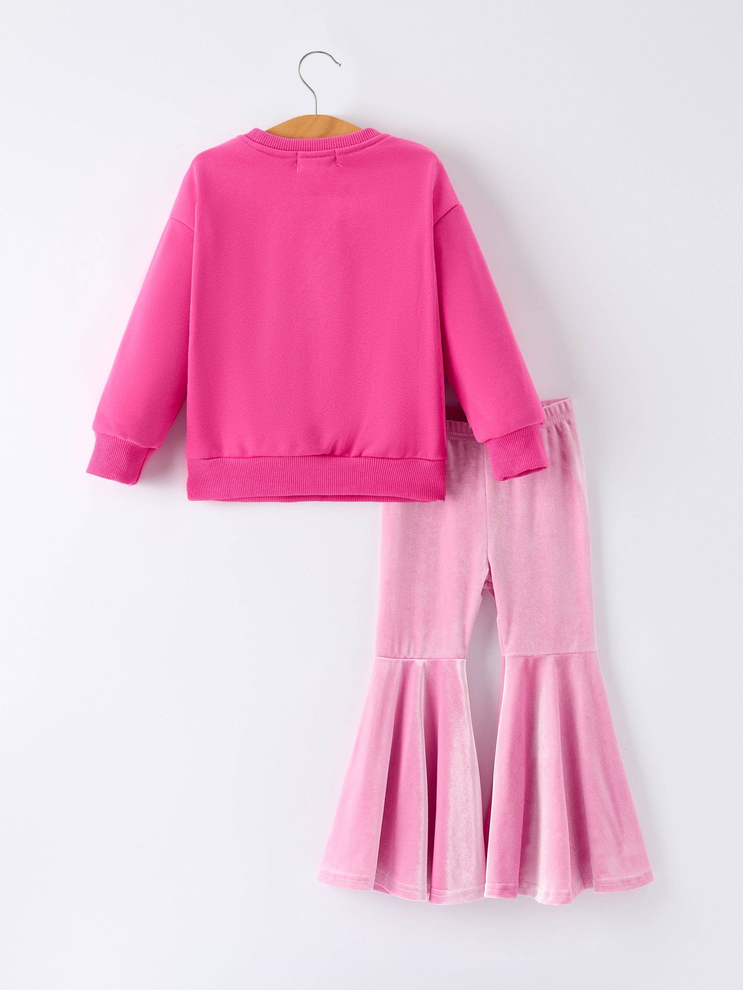 Girls Christmas Outfit – Pink Merry Bright Top and Bell Pants