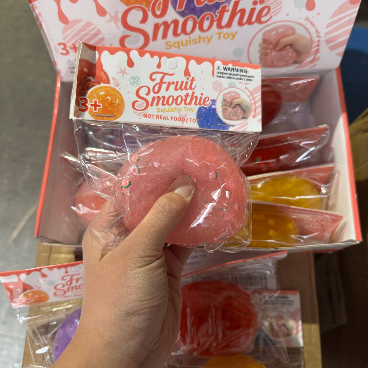 Mixed Fruit Icy Slushy Ball w/ Charms Squishy