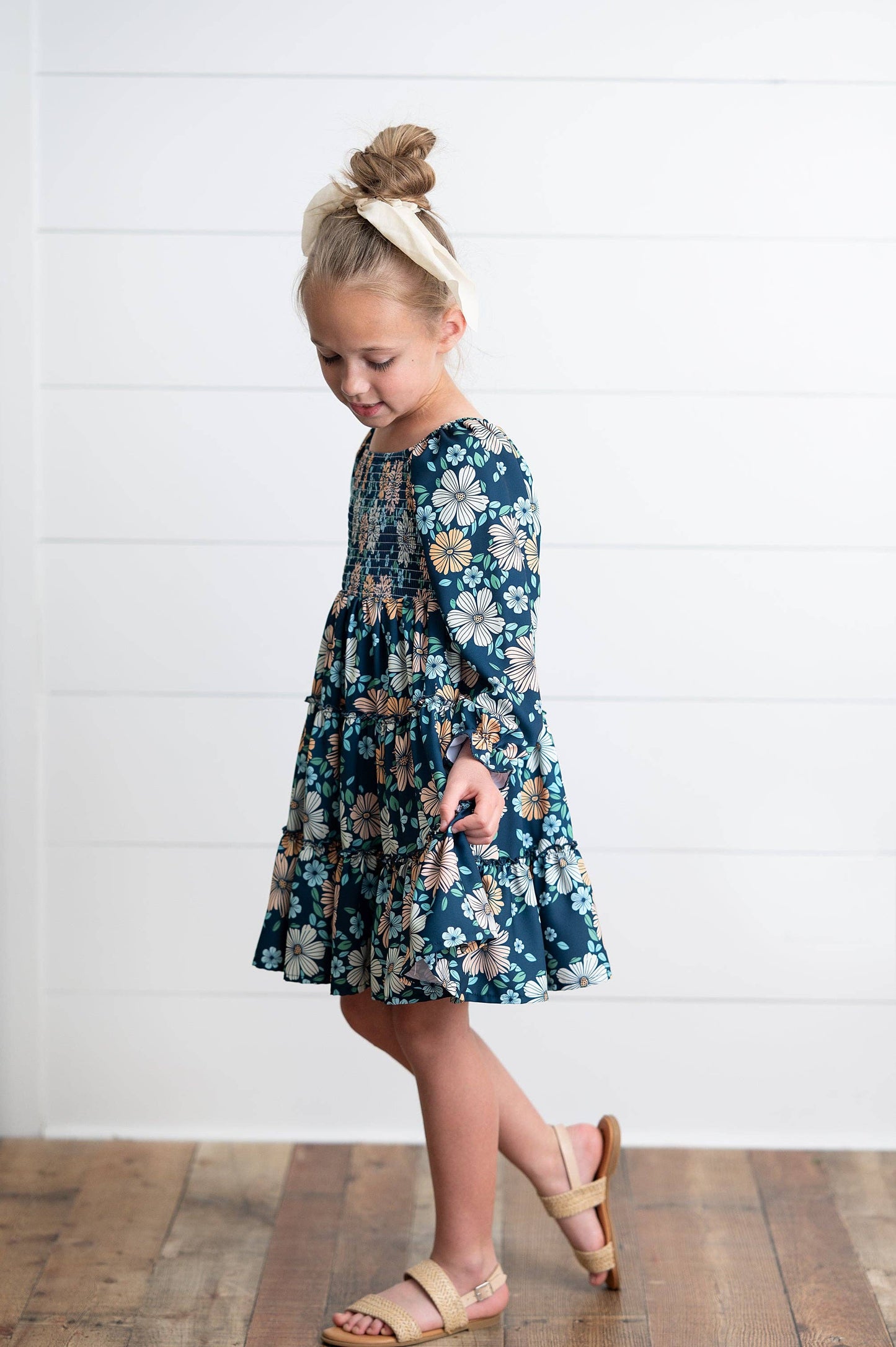Girls Grace Floral Mommy & Me Matching 3 Tiered Dress