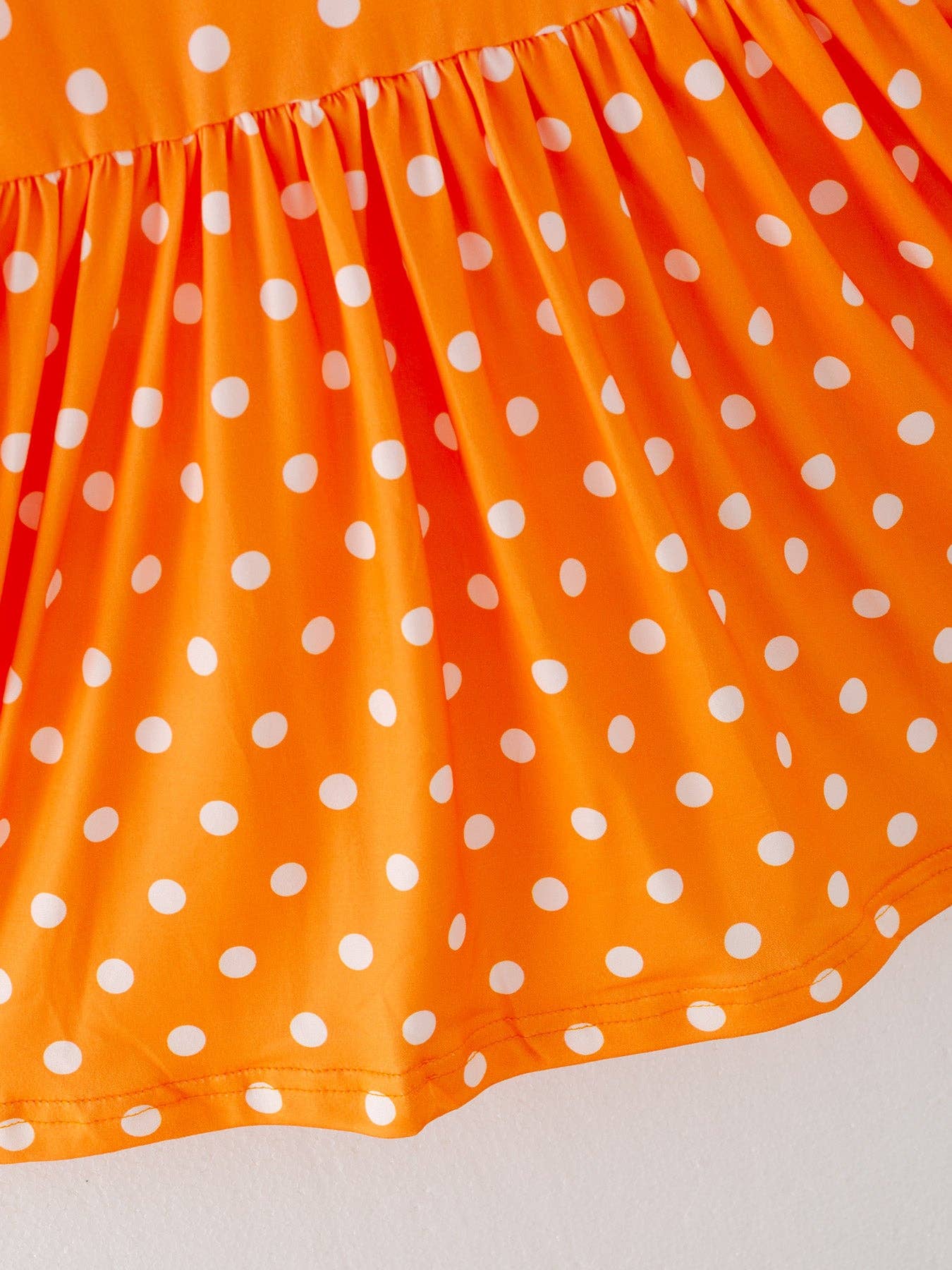 Fall Orange Polka Dot Dress