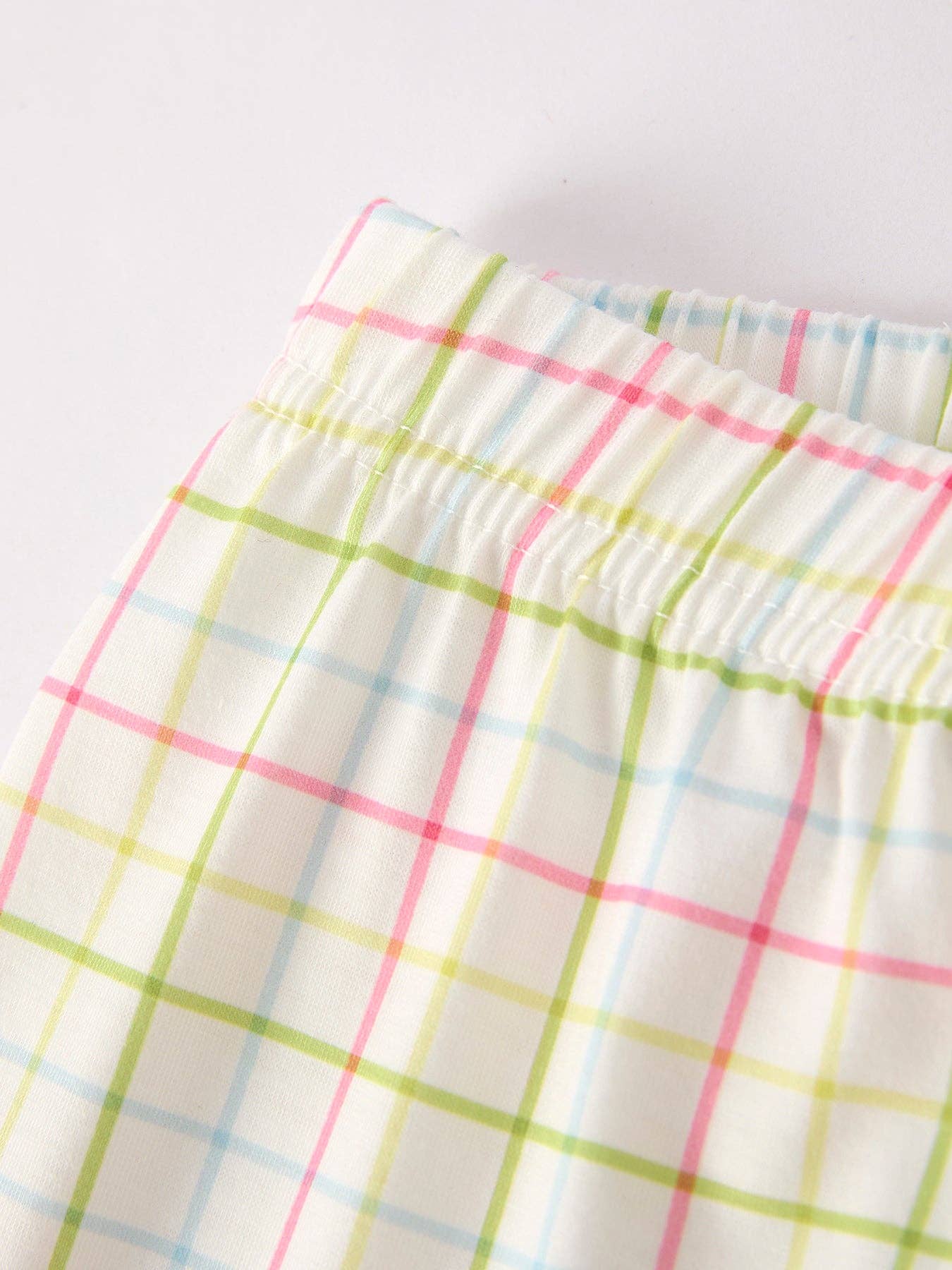 Boys Back to School Pencil Smock Embroidered Plaid Set