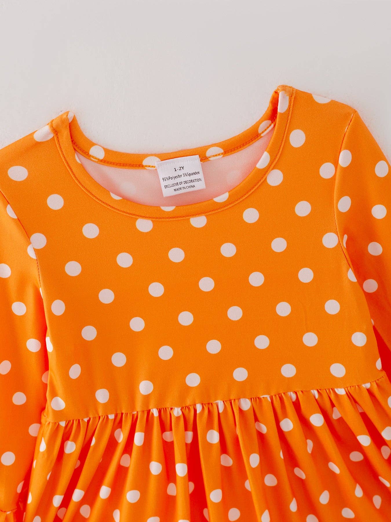 Fall Orange Polka Dot Dress