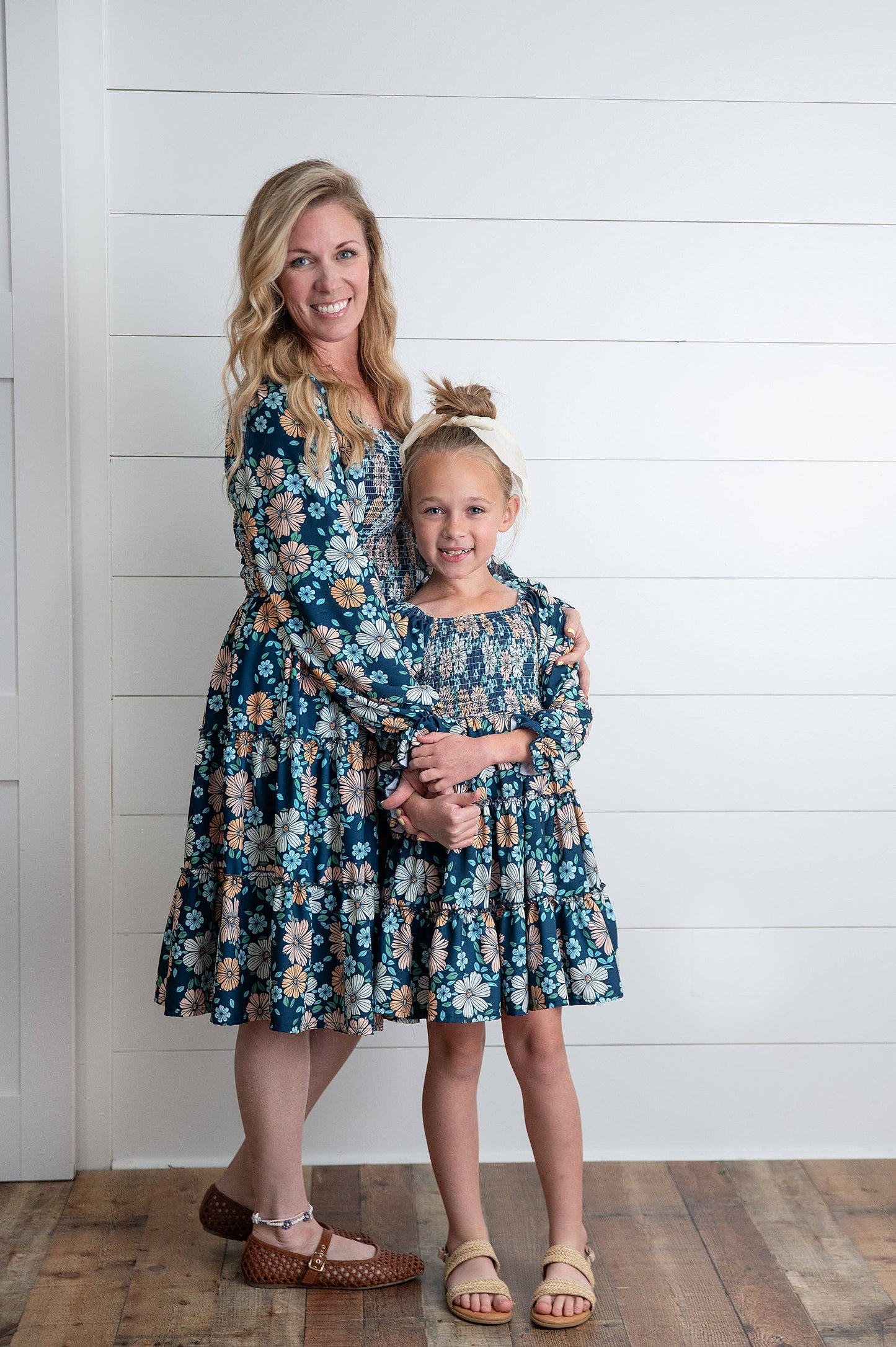 Girls Grace Floral Mommy & Me Matching 3 Tiered Dress