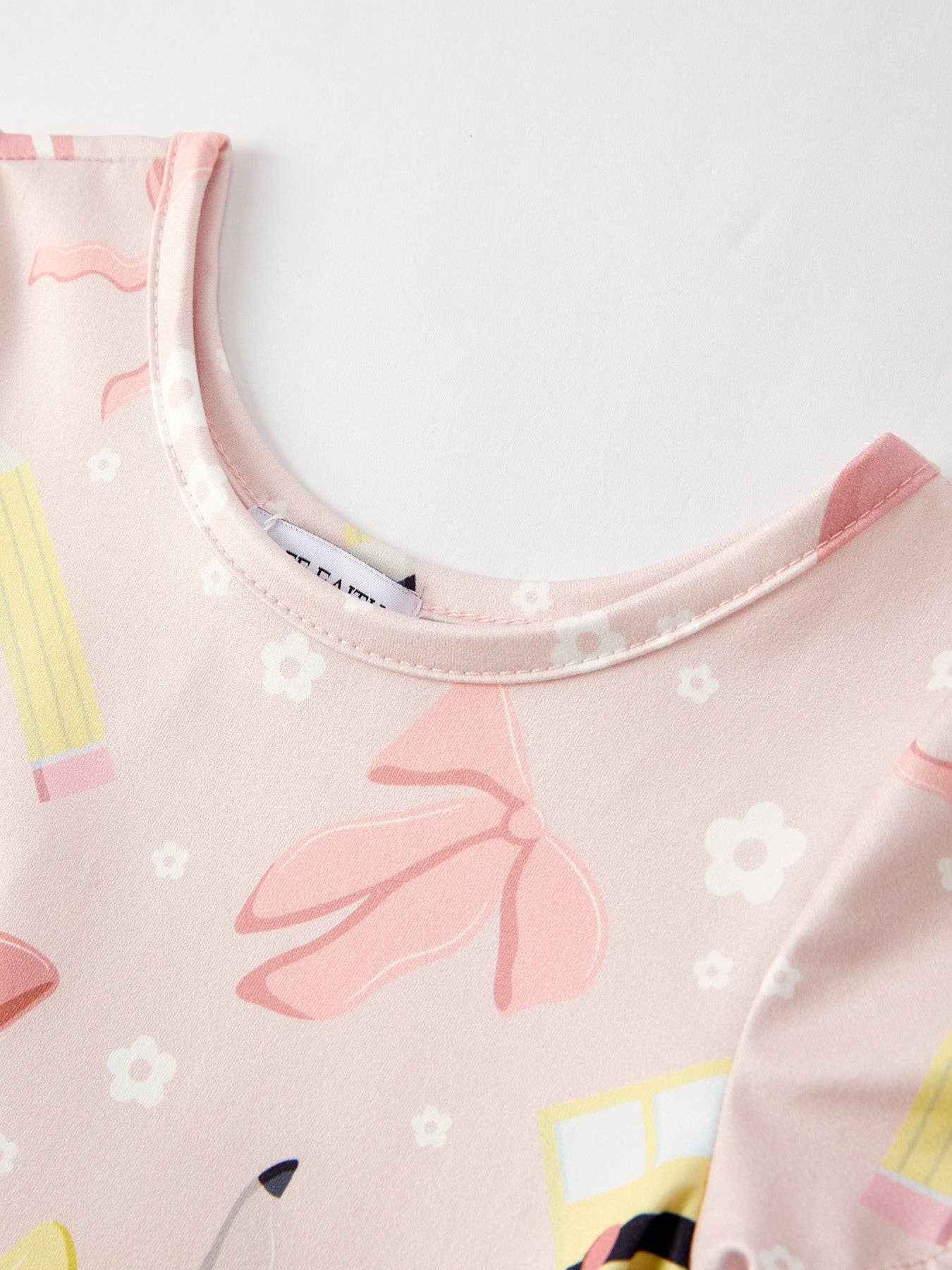 Back to School Print Girls Dress