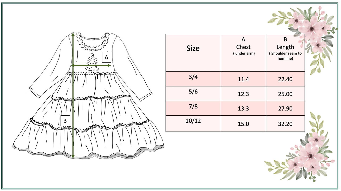 Red & White Dot Pom Pom Christmas Tree Tulle Dress