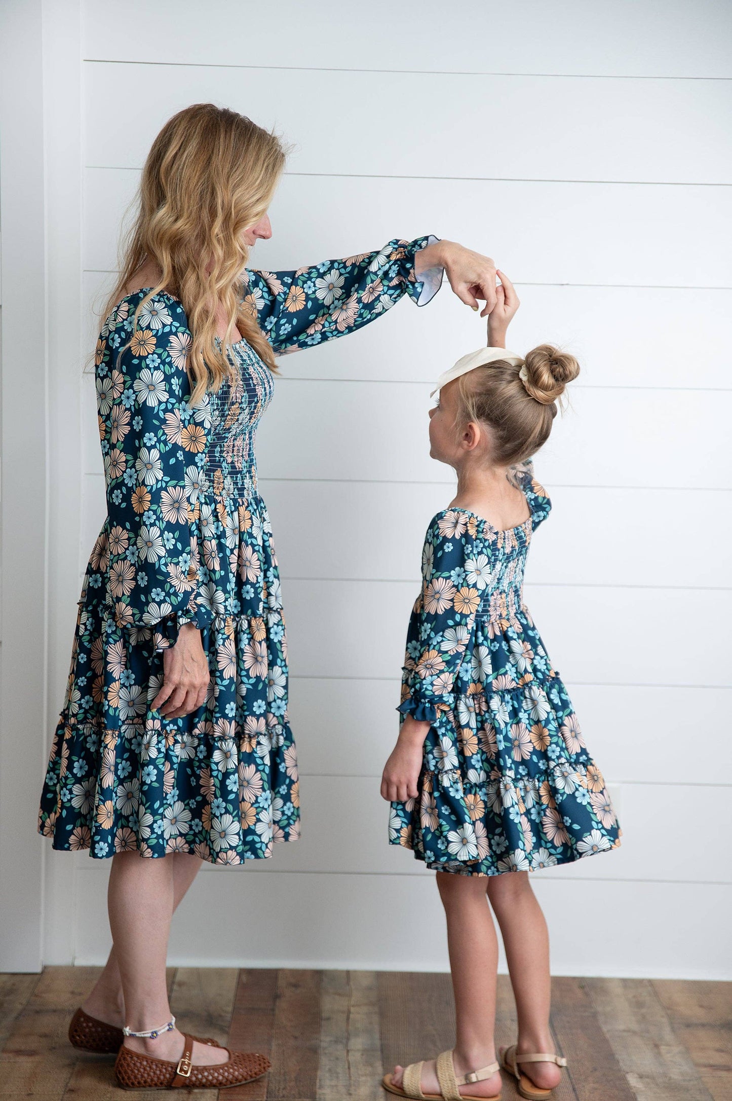Girls Grace Floral Mommy & Me Matching 3 Tiered Dress
