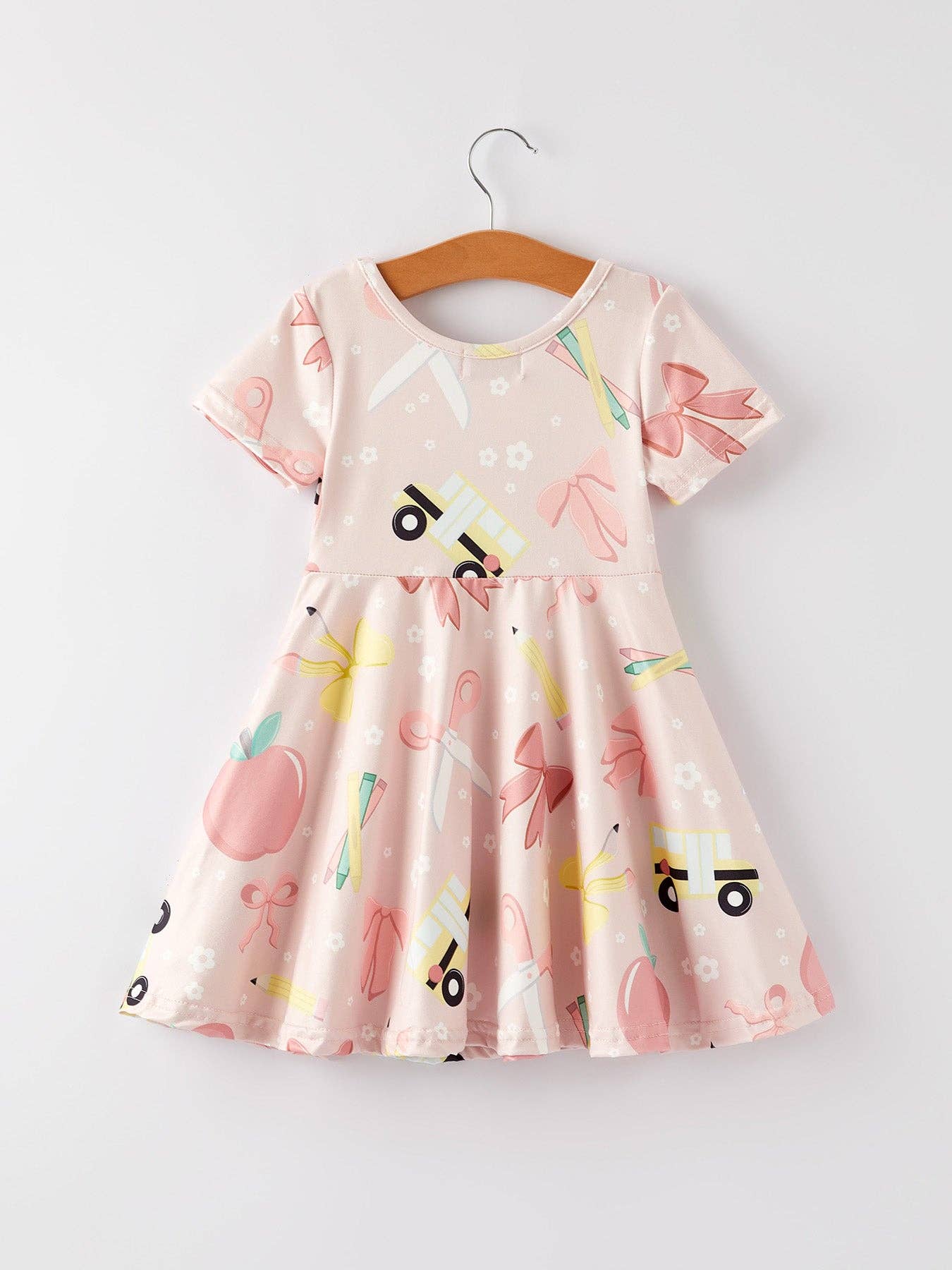 Back to School Print Girls Dress