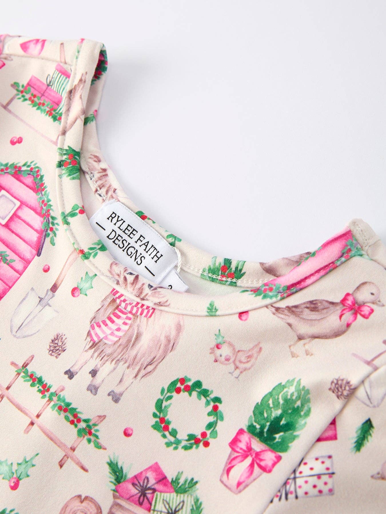 Pink Farmhouse Christmas Outfit