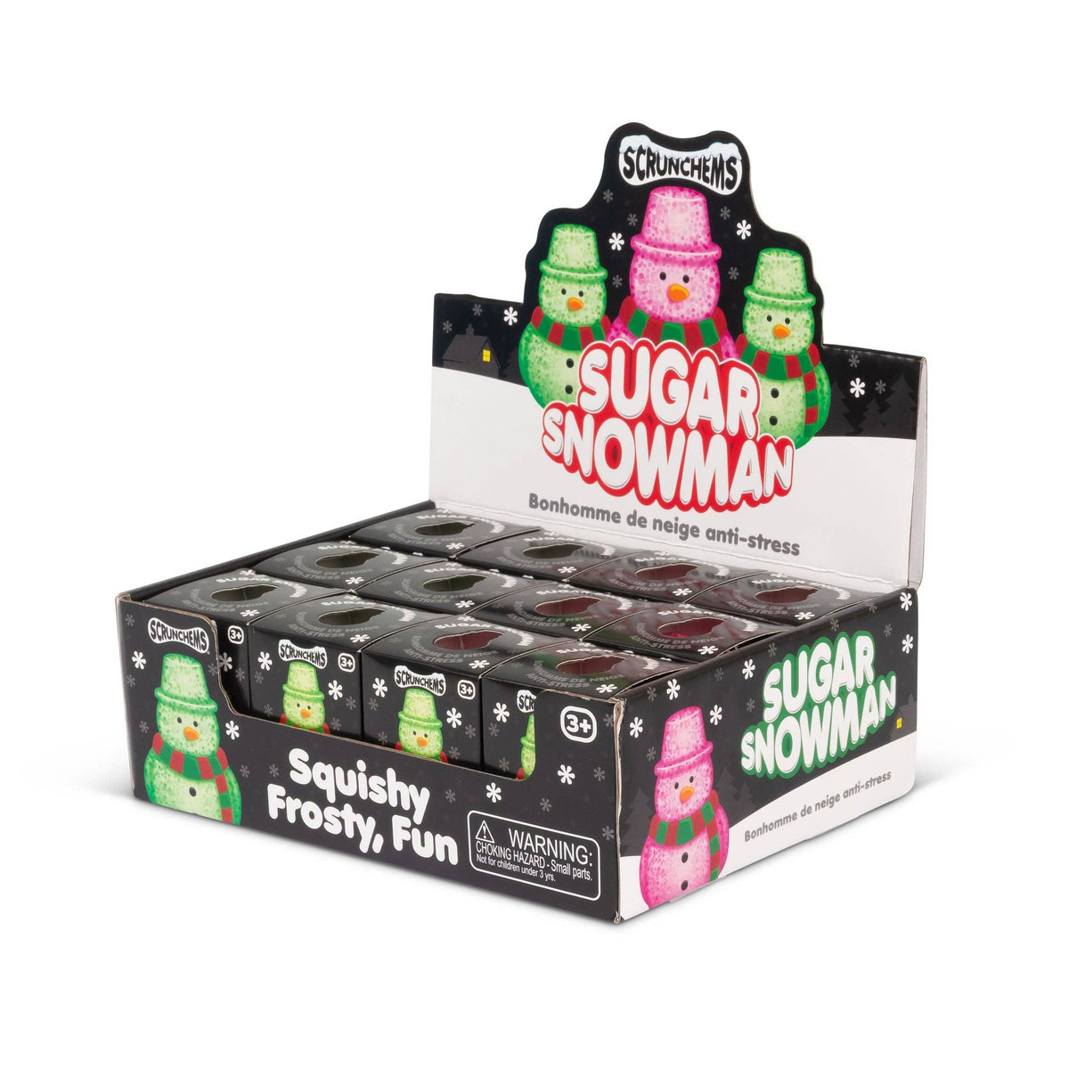 (ETA 10/26/26) Scrunchems Sugar Snowman Squishy Fidget Toy (1pc) Color Ships Assorted