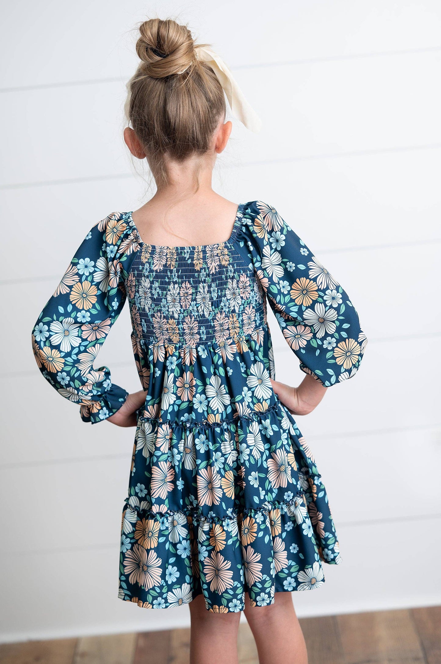 Girls Grace Floral Mommy & Me Matching 3 Tiered Dress