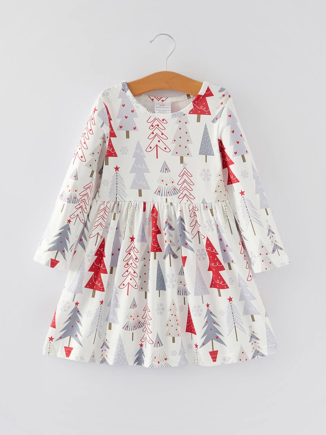 Christmas Tree Print Girls Dress