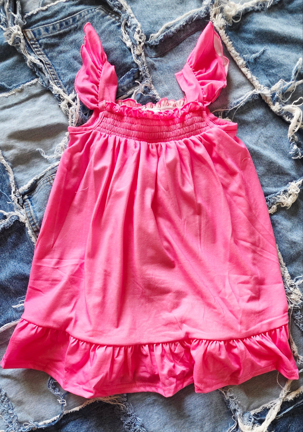 Bubble Gum Pink Suspender Dress