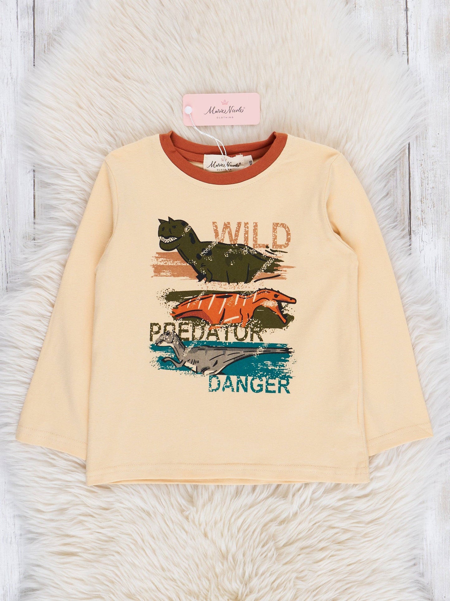 Cream Wild Dinos Shirt