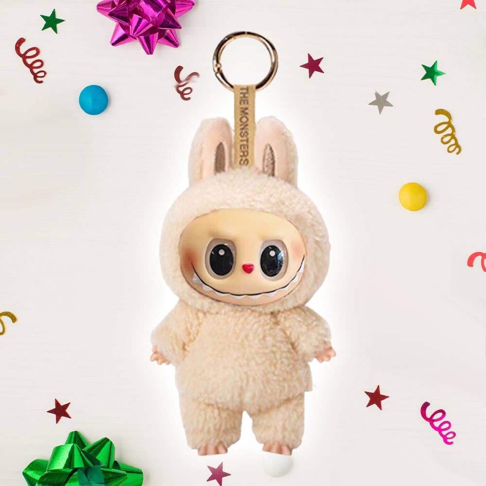 Labubu Monster Doll Keychain Exciting Macaron Blind Box