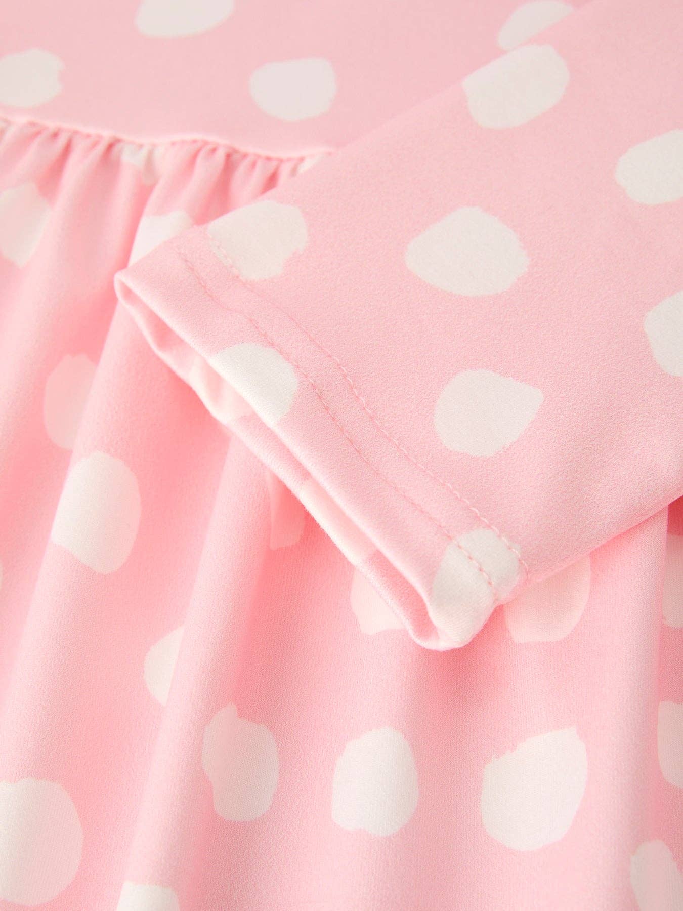 Fall Pink Polka Dot Dress