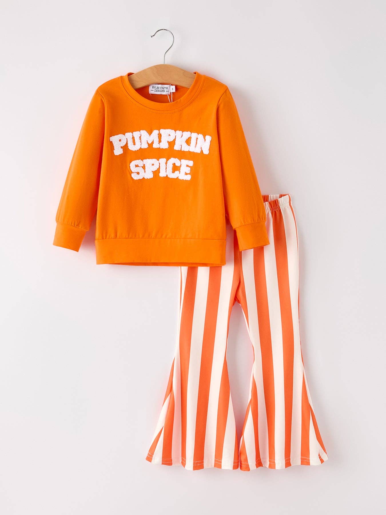 Fall "PUMPKIN SPICE" Chenille Patches Girls Set