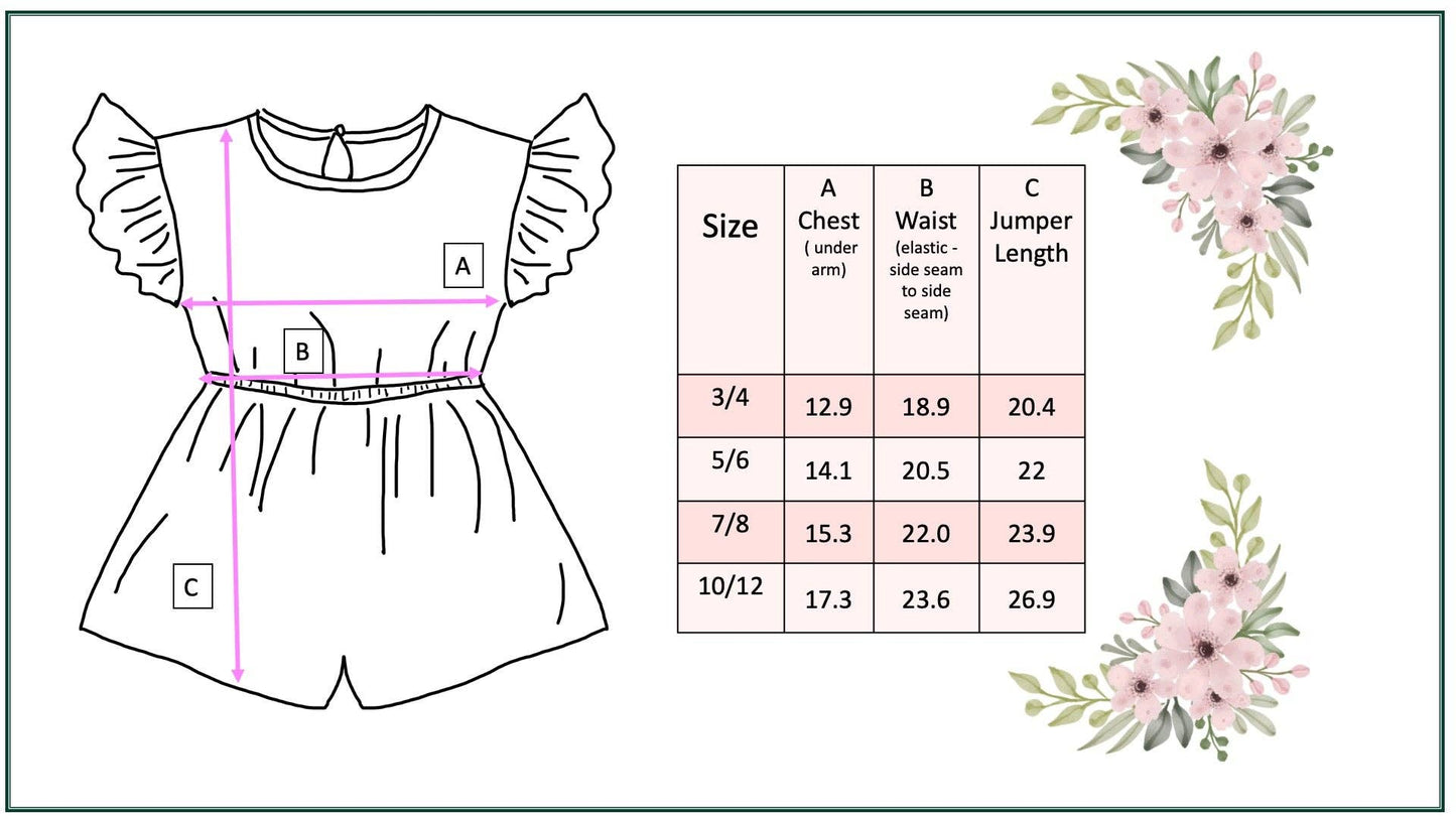 Pink Orange Cheetah Animal Summer Romper Short Set