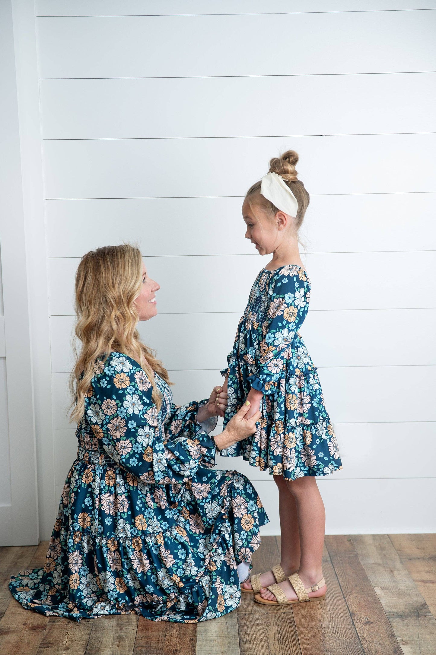 Girls Grace Floral Mommy & Me Matching 3 Tiered Dress