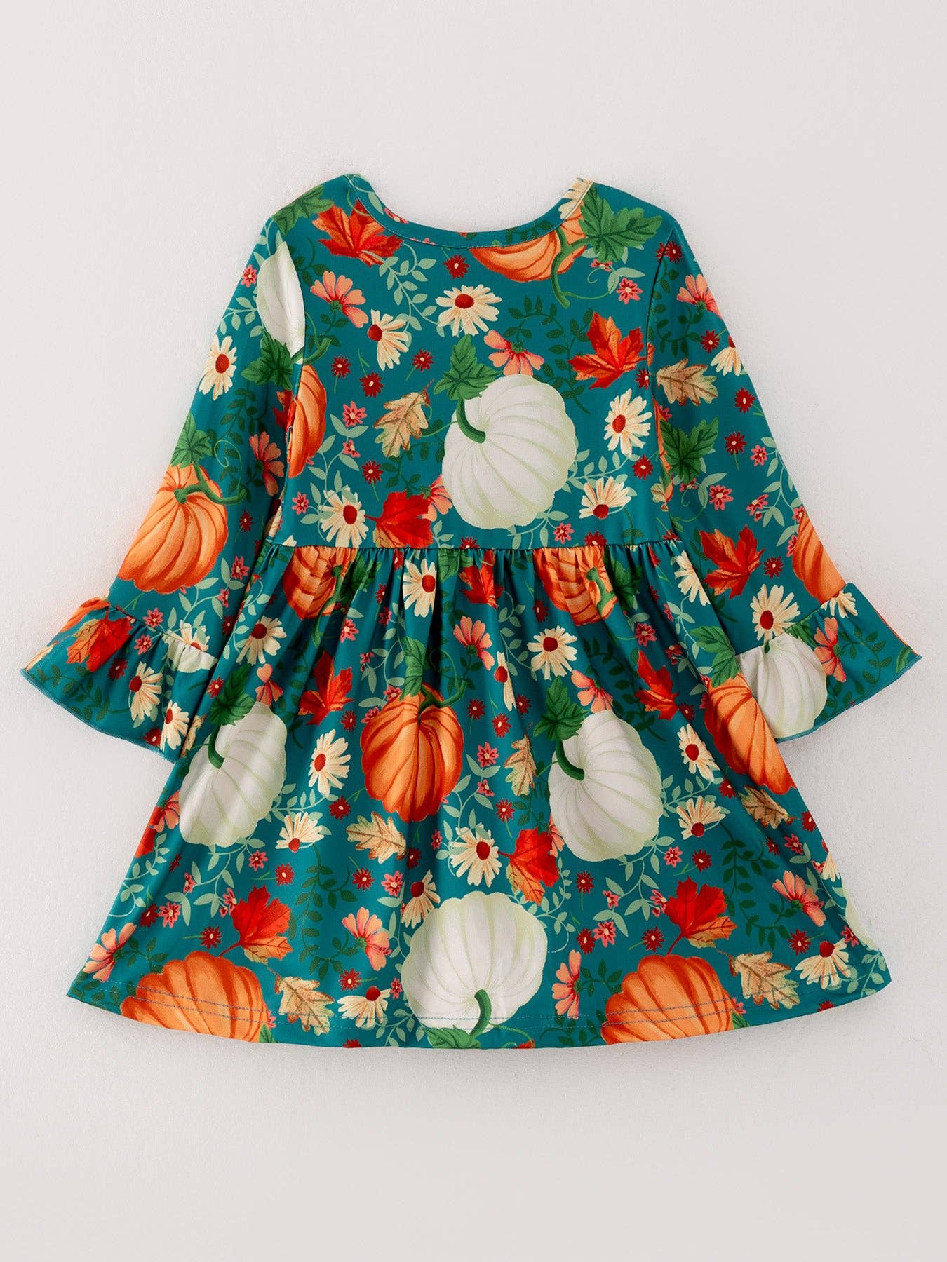 Fall Day Pumpkin Print Dress