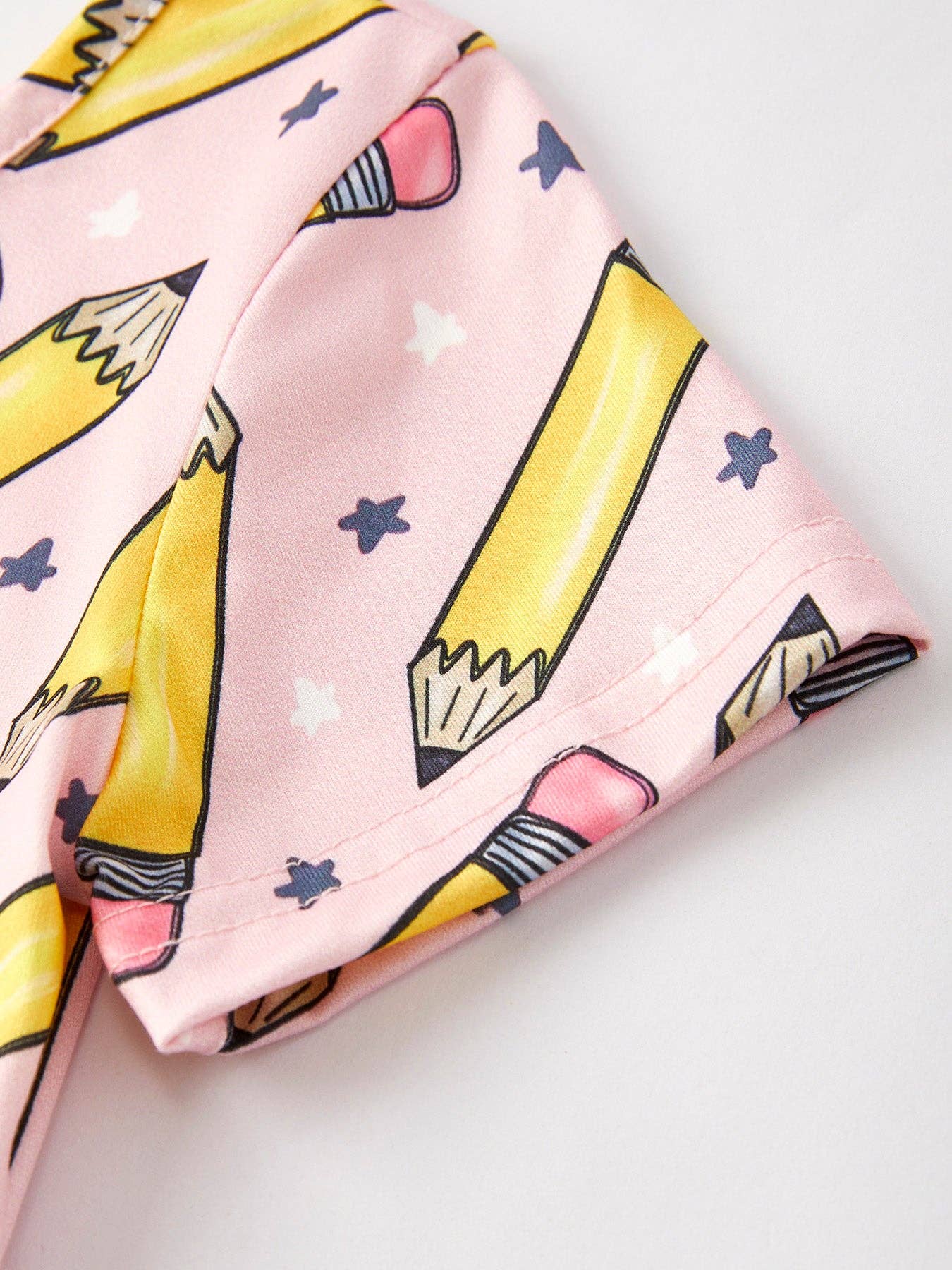 Back to School Pencil Print Girls Dress