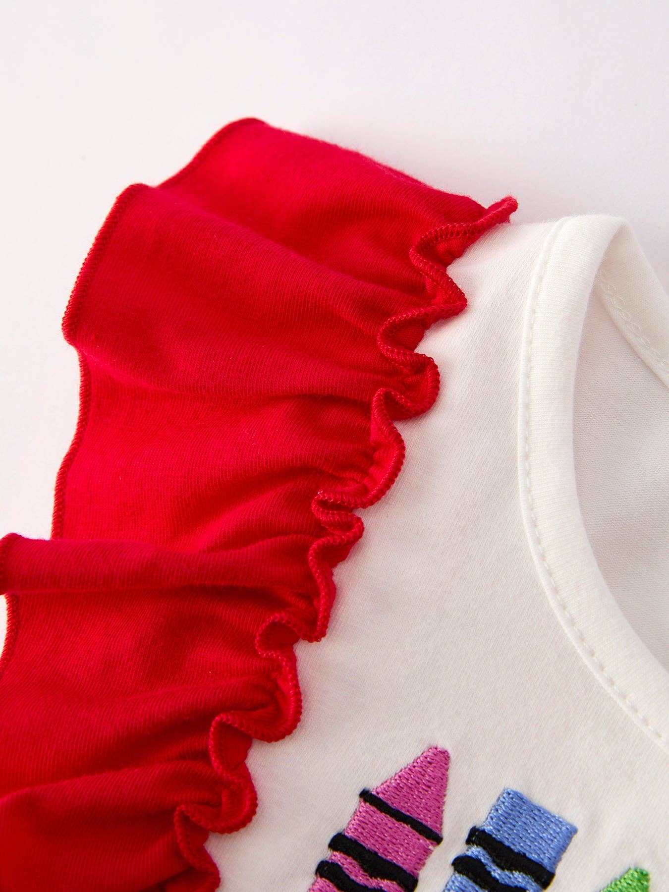 Back-To-School Embroidery Girls' Dress