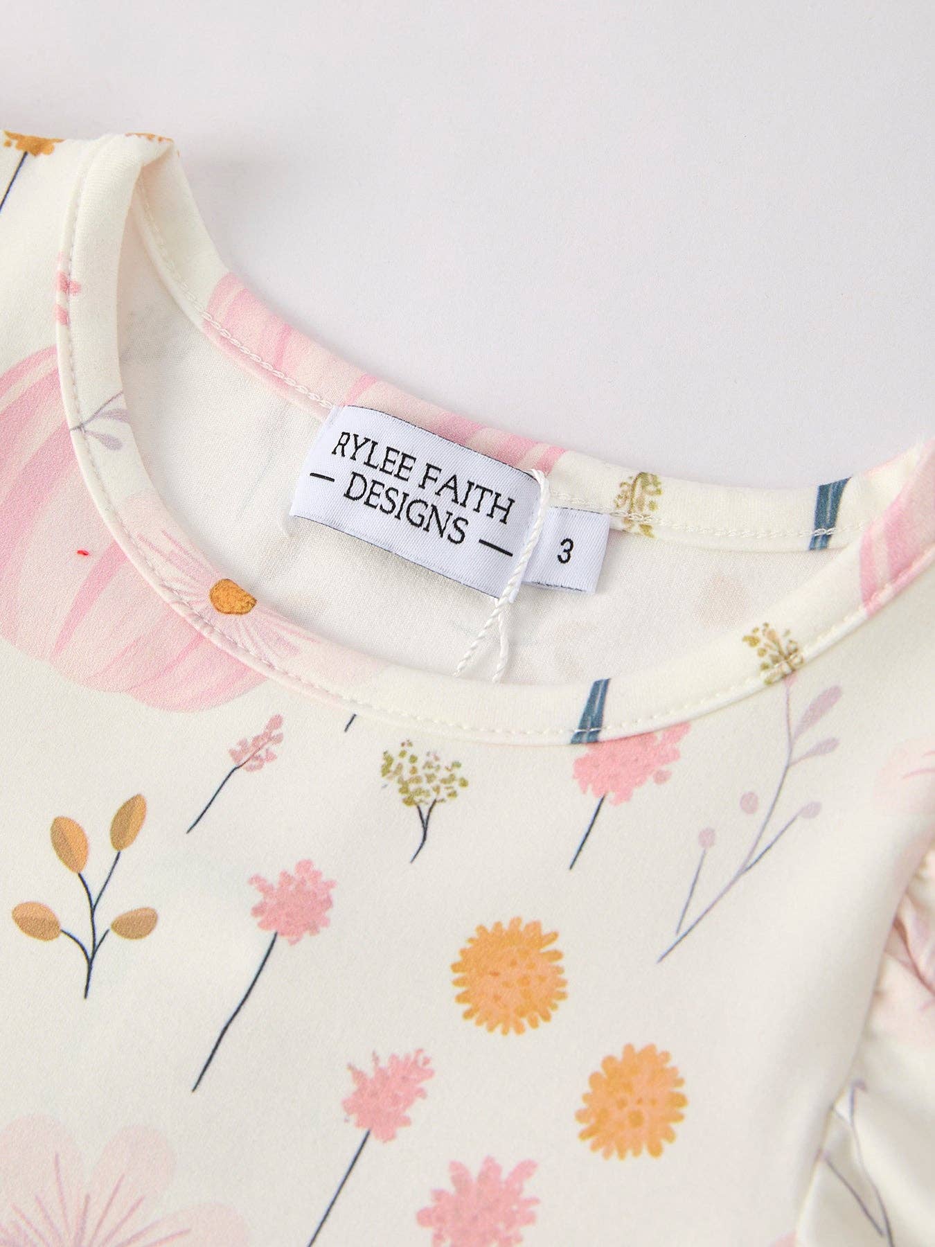 Cute Pumpkin Print Girls Dress