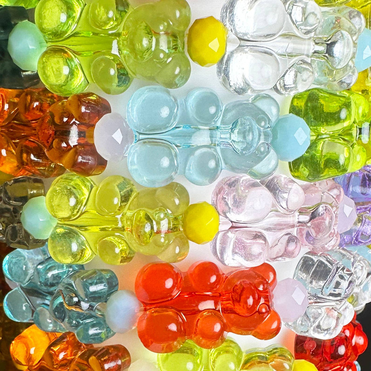 All the Gummy Bears Stretch Bracelet Stack!