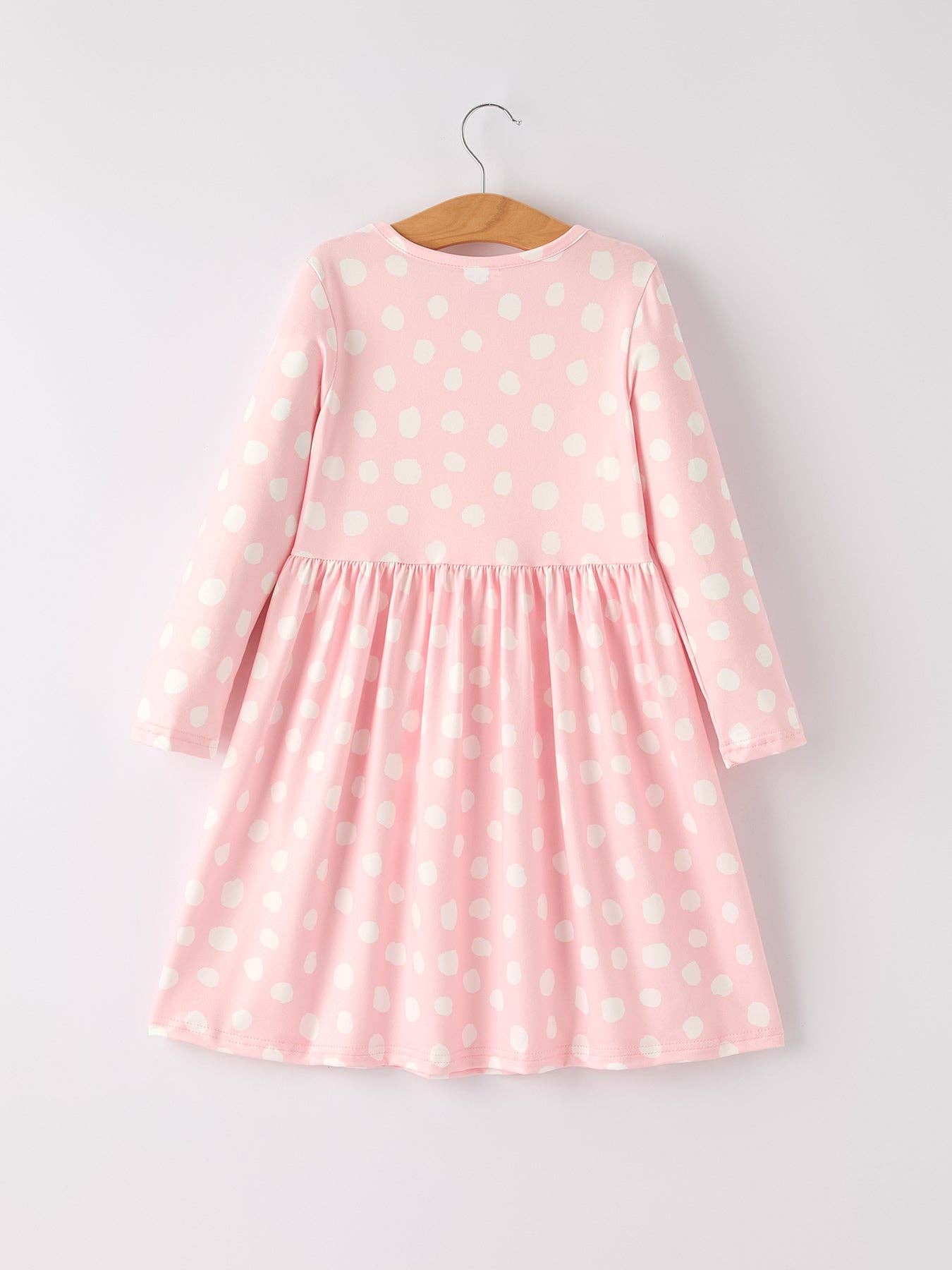 Fall Pink Polka Dot Dress