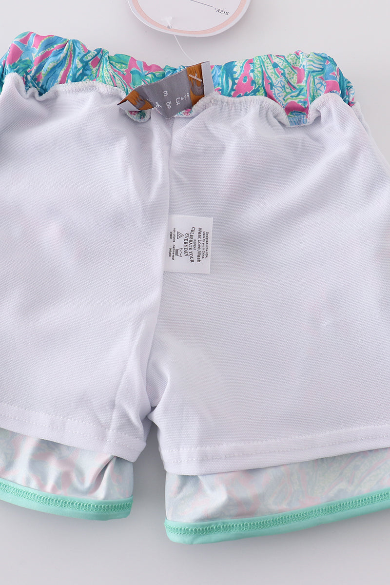Abby & Evie
Green jungle bloom boy shorts