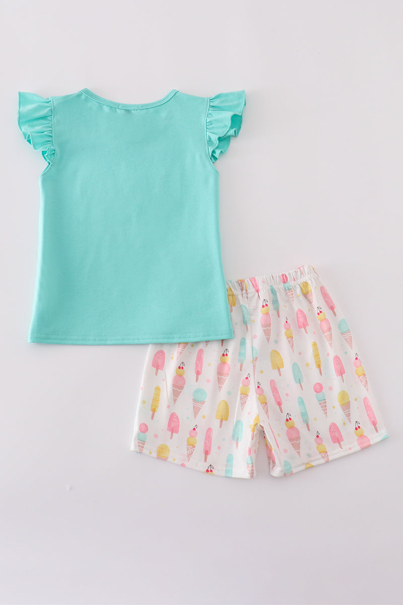 Abby & Evie
Mint ice cream embroidery set