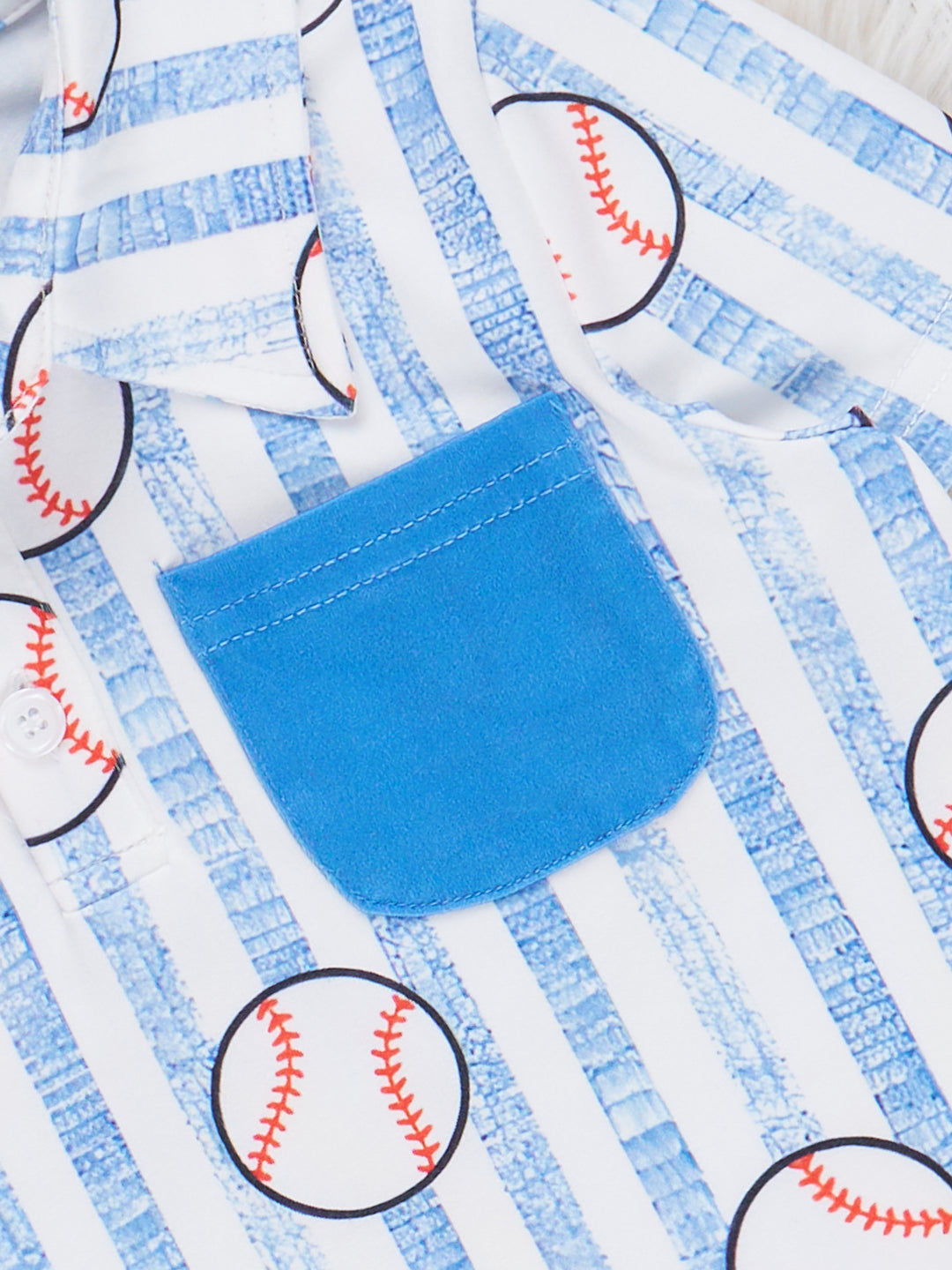 Blue Striped Baseball Shirt