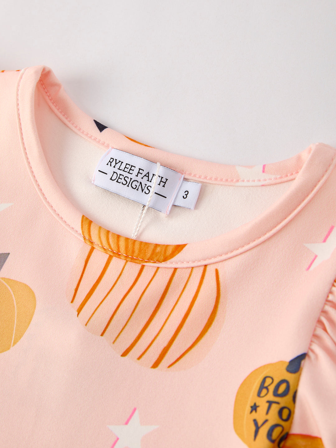 Fall Halloween & Thanksgiving Fun Pumpkin Short Sleeve Girls Dress