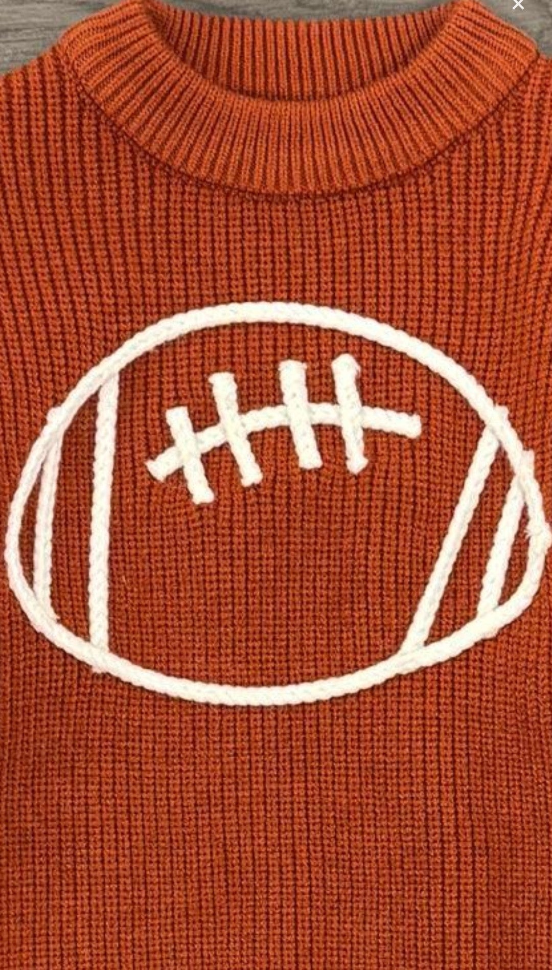 Football Knit Sweater