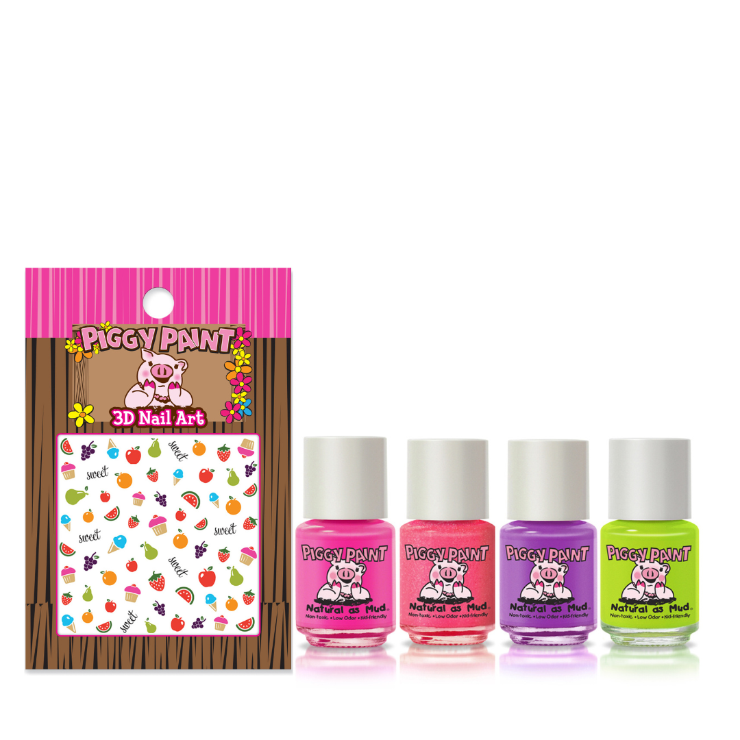 Piggy Paint Cutie Fruity Gift Set - Kids Non-toxic Nail Polish