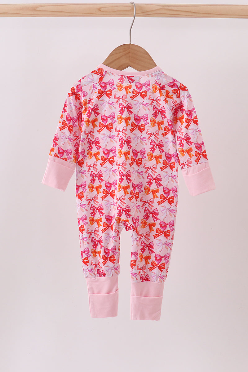 Abby & Evie Premium
Premium berry blossom bows ruffle bamboo romper