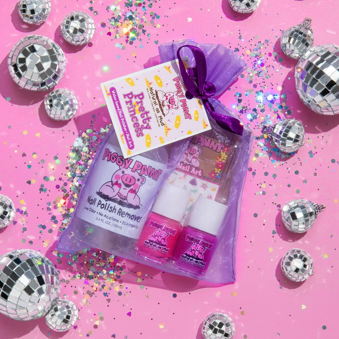 Piggy Paint Pretty Princess Gift Set - Kids Non-toxic Nail Polish