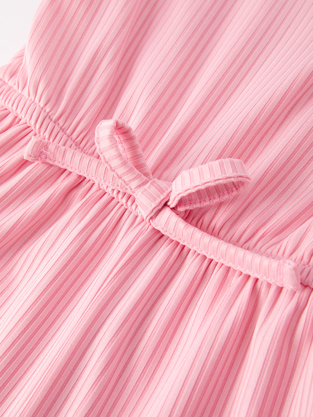 Pink Ribbed Milk Silk Romper