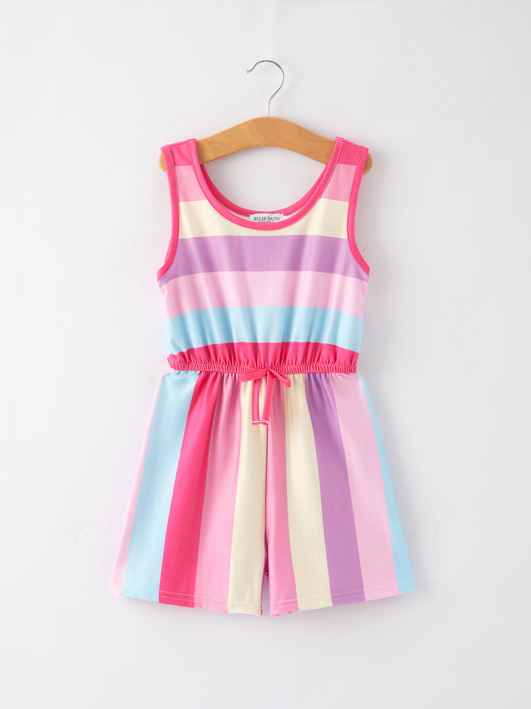 Striped Milk Silk Romper