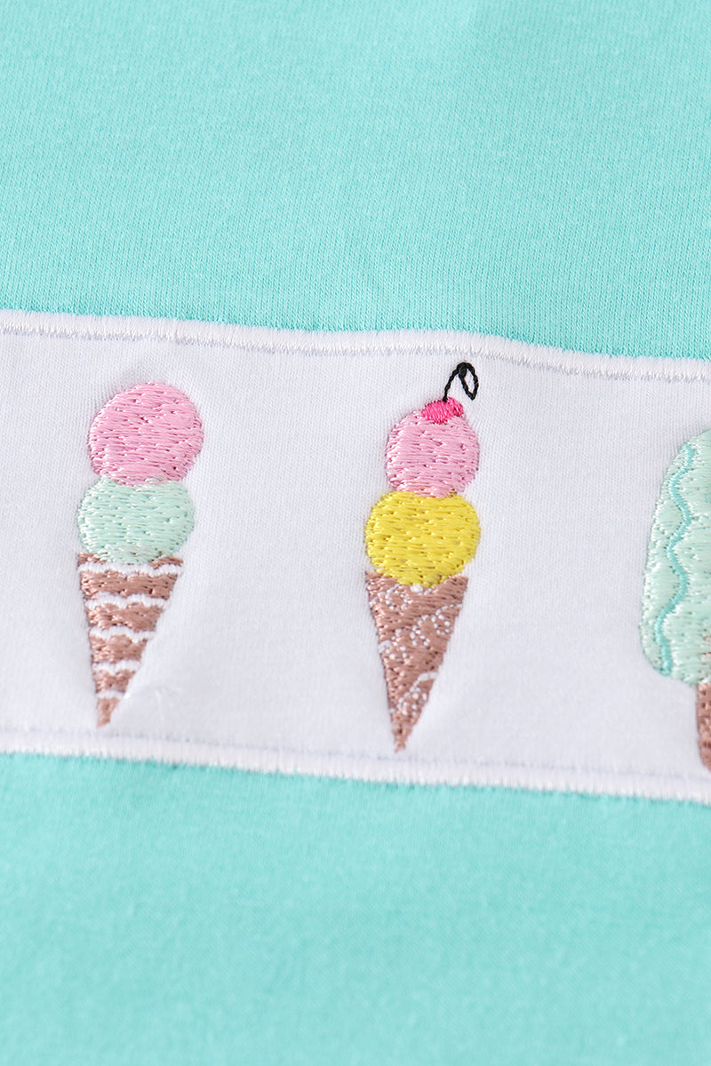 Abby & Evie
Mint ice cream embroidery set
