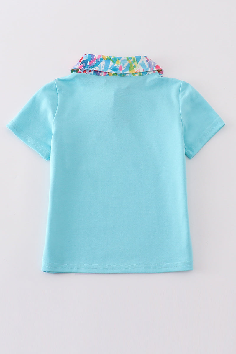 Abby & Evie
Mint rainbow splash boy shirt