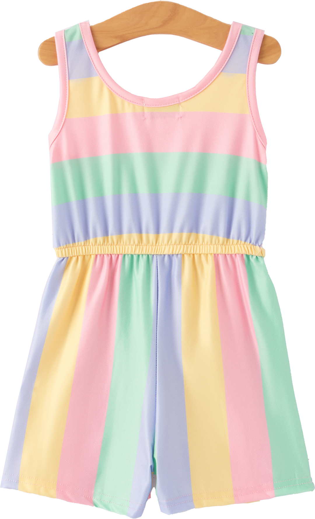 Striped Milk Silk Romper