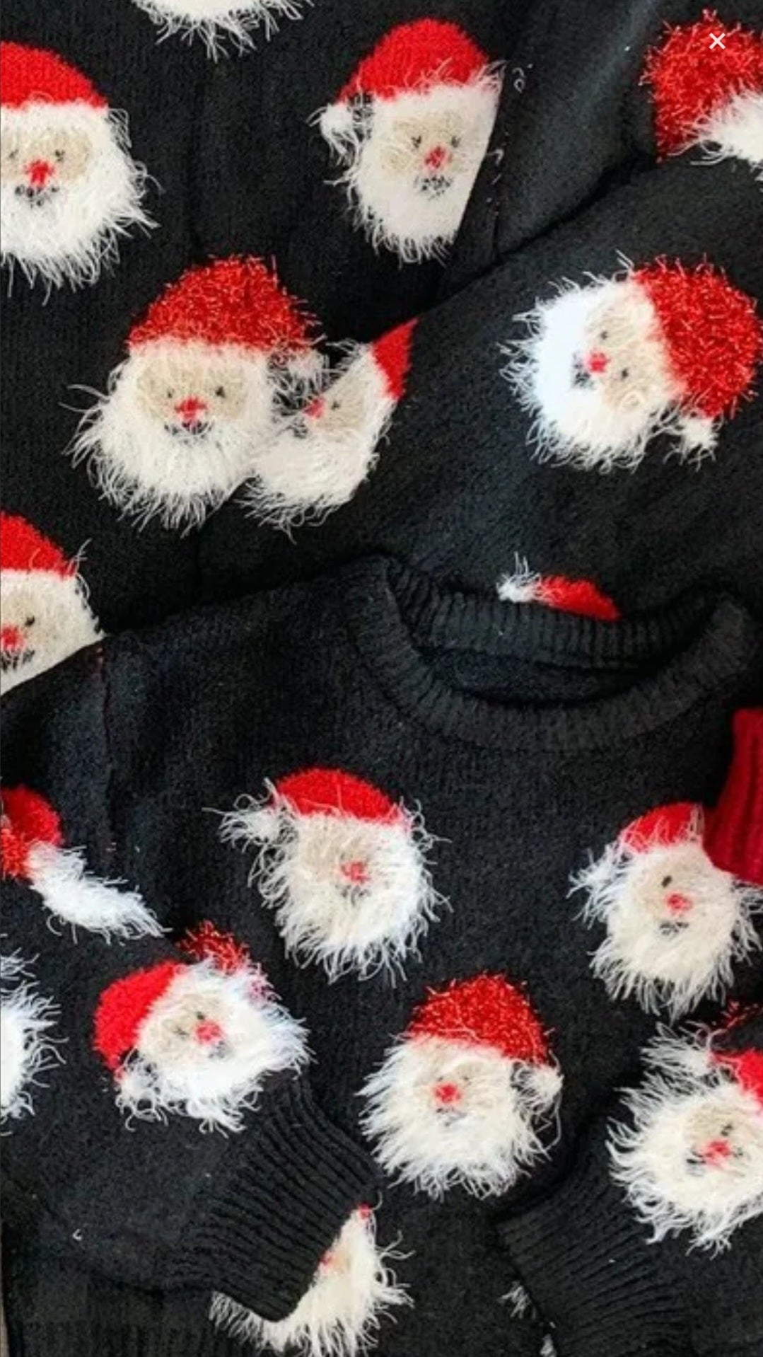 Fuzzy Happy Santa Sweater